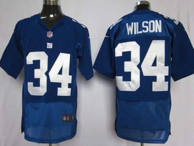 Nike New York Giants 34 David Wilson Blue 2012 Nike NFL Elite Jersey
