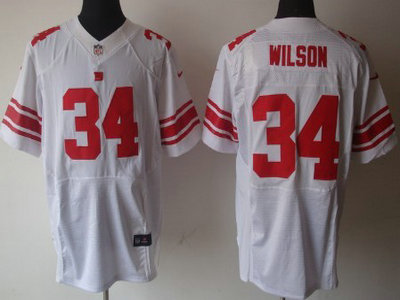 Nike New York Giants 34 David Wilson White 2012 Nike NFL Elite Jersey