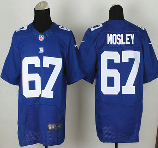 Nike New York Giants #67 Brandon Mosley Blue Elite Jersey