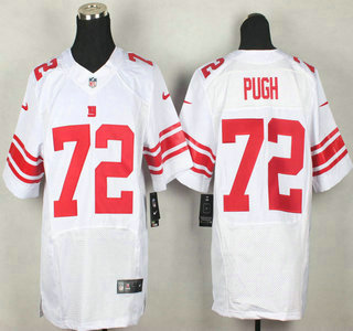 Nike New York Giants #72 Justin Pugh White Elite Jersey