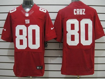 Nike New York Giants 80 Victor Cruz Red Elite Jersey