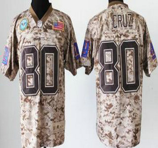 Nike New York Giants #80 Victor Cruz Salute to Service Digital Camo Elite Jersey