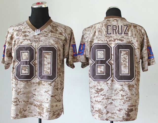 Nike New York Giants #80 Victor Cruz US.Mccuu 2013 Camo Elite Jersey