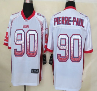 Nike New York Giants #90 Jason Pierre-Paul Drift Fashion White Elite Jersey