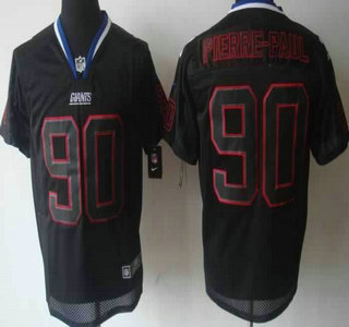 Nike New York Giants #90 Jason Pierre-Paul Lights Out Black Elite Jersey