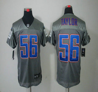 Nike New York Giants 56 Lawrence Taylor Grey Shadow Jerseys