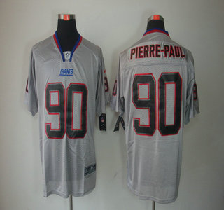 Nike New York Giants 90 Jason Pierre-Paul Lights Out Black Name Grey Elite Jerseys