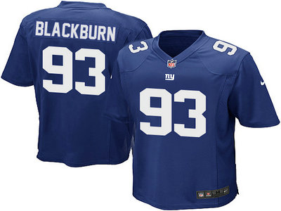 Nike New York Giants 93 Chase Blackburn Blue Elite Jersey