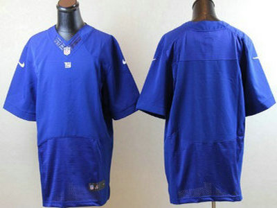 Nike New York Giants Blank Blue Elite Jersey
