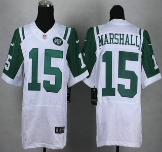 Nike New York Jets #15 Brandon Marshall White Elite Jersey