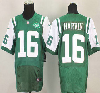 Nike New York Jets #16 Percy Harvin Green Elite Jersey