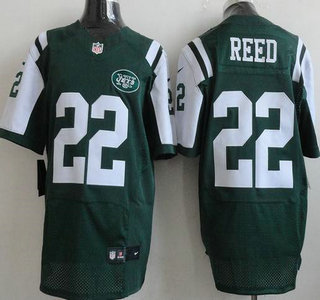 Nike New York Jets #22 Ed Reed Elite Green  Jersey