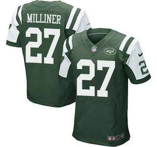 Nike New York Jets #27 Dee Milliner Green Elite Jersey