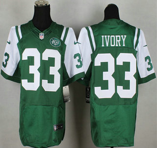 Nike New York Jets #33 Chris Ivory Green Elite Jersey