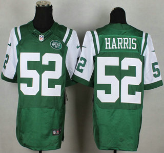 Nike New York Jets #52 David Harris Green Elite Jersey