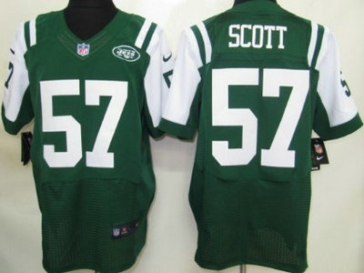Nike New York Jets 57 Bart Scott Green 2012 Nike NFL Elite Jersey