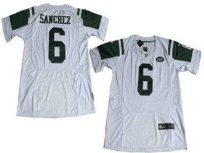 Nike New York Jets 6 Mark Sanchez White 2012 Nike NFL Elite Jersey