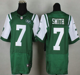 Nike New York Jets #7 Geno Smith Green Elite Jersey