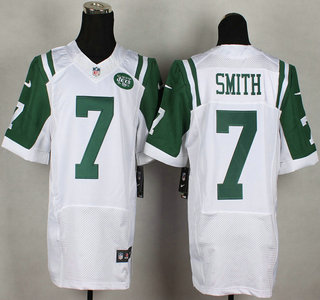 Nike New York Jets #7 Geno Smith White Elite Jersey