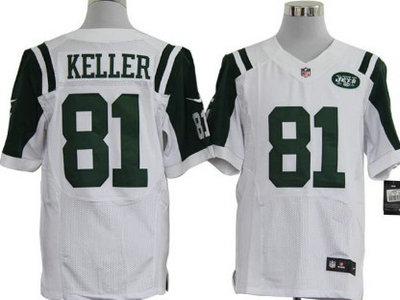 Nike New York Jets 81 Dustin Keller White 2012 Nike NFL Elite Jersey