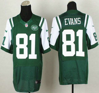 Nike New York Jets #81 Shaq Evans 2014 NFL Draft Green Elite Jersey