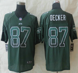 Nike New York Jets #87 Eric Decker Drift Fashion Green Elite Jersey