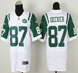 Nike New York Jets #87 Eric Decker White Elite Jersey