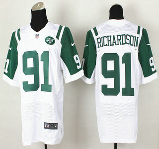 Nike New York Jets #91 Sheldon Richardson White Elite Jersey