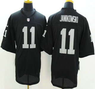 Nike Oakland Raiders #11 Sebastian Janikowski Black Elite Jersey