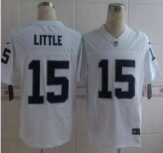 Nike Oakland Raiders #15 Greg Little Elite White Jersey