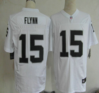 Nike Oakland Raiders #15 Matt Flynn White Elite NFL Jersey