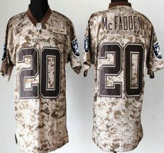 Nike Oakland Raiders #20 Darren McFadden US.Mccuu 2013 Camo Elite Jersey