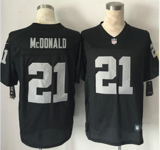 Nike Oakland Raiders #21 Dexter McDonald Black Elite Jersey