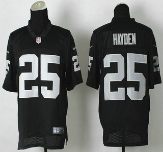 Nike Oakland Raiders #25 D.J. Hayden Black Elite Jersey