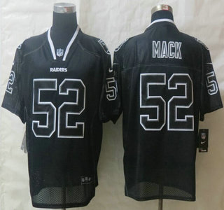 Nike Oakland Raiders #52 Khalil Mack Lights Out Black Elite Jersey