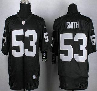 Nike Oakland Raiders #53 Malcolm Smith Black Elite Jersey