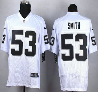 Nike Oakland Raiders #53 Malcolm Smith White Elite Jersey