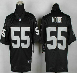 Nike Oakland Raiders #55 Sio Moore Black Elite Jersey