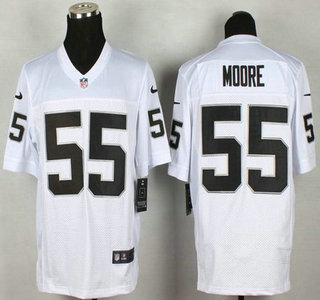 Nike Oakland Raiders #55 Sio Moore White Elite Jersey