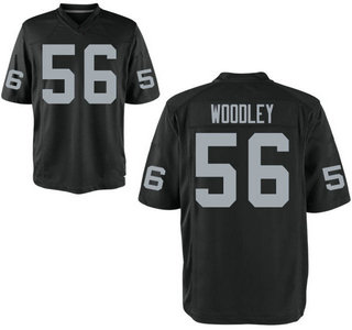 Nike Oakland Raiders #56 LaMarr Woodley Black Elite Jersey