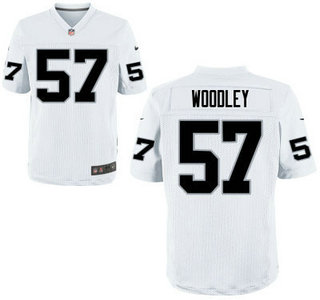 Nike Oakland Raiders #57 LaMarr Woodley White Elite Jersey