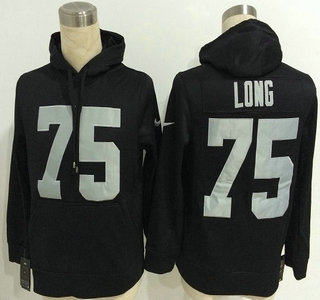 Nike Oakland Raiders #75 Howie Long Black Signed Hoody
