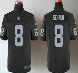 Nike Oakland Raiders #8 Matt Schaub Black Elite Jersey