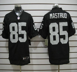 Nike Oakland Raiders #85 Jeron Mastrud Elite Black Jersey