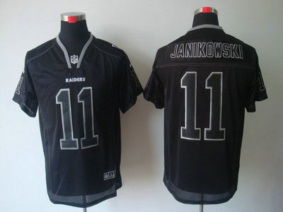 Nike Oakland Raiders 11 Sebastian Janikowski Lights Out Black Elite Jerseys