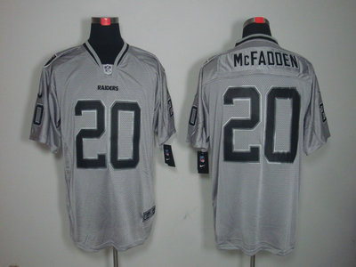 Nike Oakland Raiders 20 Darren McFadden Lights Out Grey Elite Jersey