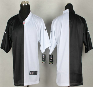 Nike Oakland Raiders Blank Black With White Two Tone Elite Jersey