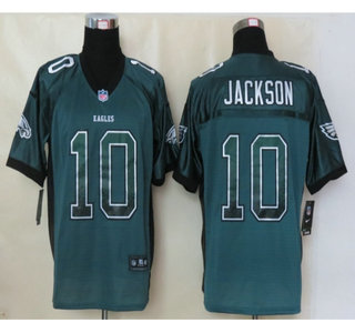 Nike Philadelphia Eagles #10 DeSean Jackson Drift Fashion Green Elite Jersey