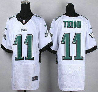 Nike Philadelphia Eagles #11 Tim Tebow White Elite Jersey