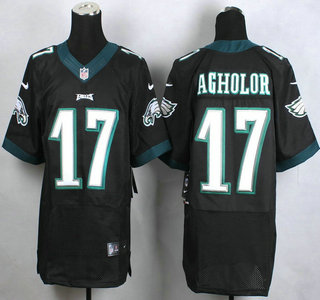 Nike Philadelphia Eagles #17 Nelson Agholor Black Elite Jersey